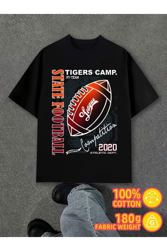 Tigers Camp 2020 mens black 180G 100% Cotton Fashionable summer T-shirt,machine washable Casual Unisex Shirt Graphic Tee tshirts Unique Design Unisex Shirt Printed tshirts