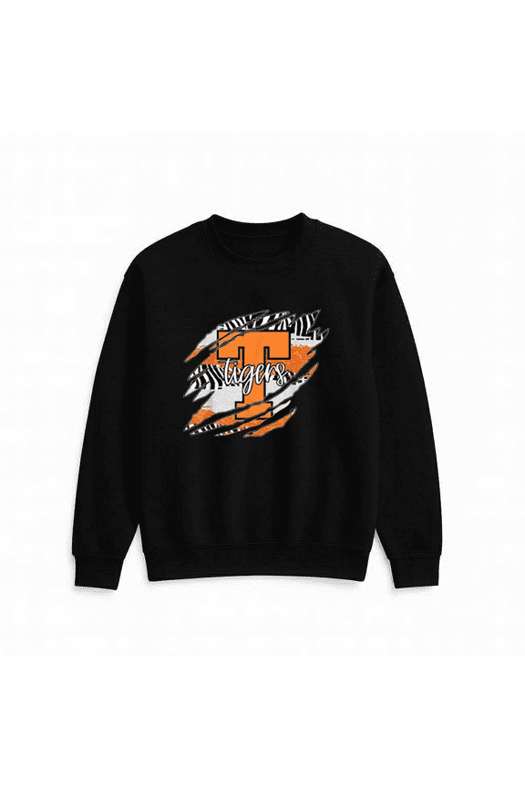 Tigers Claw Mark School Spirit Fan Apparel Sweatshirt, for men & women, up to size 5XL