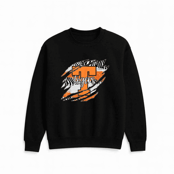 Tigers Claw Mark School Spirit Fan Apparel Sweatshirt, for men & women, up to size 5XL