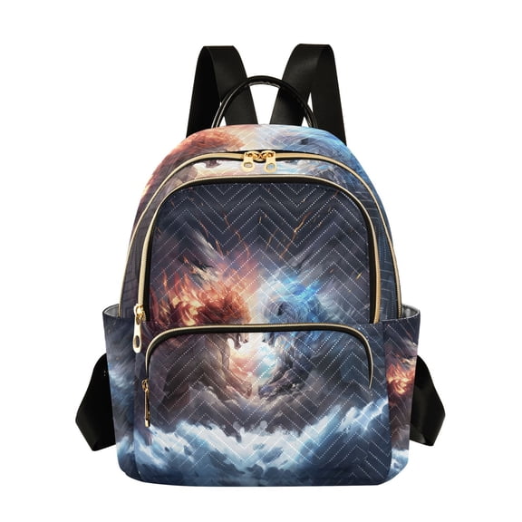 Tigers Clouds Fight Travel Laptop Backpack Casual Daypack Lightweight Bookbag Compartment for Business