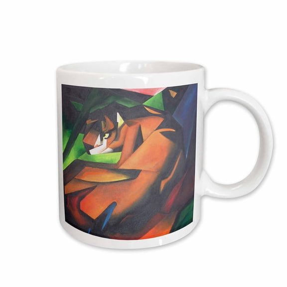 3drose, Tigers Cubism, 15oz Mug