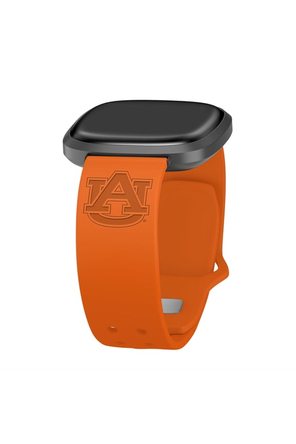 Tigers Engraved Silicone Unisex Watch Band for Fitbit Versa 3 and Sense (Orange) by Affinity Bands