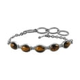 thumbnail image 1 of Tigers Eye  Stainless Steel Bracelet with Toggle Clasp for Women Jewelry Size 6.5" Ct 8.61 Birthday Christmas Gifts for Women, 1 of 7
