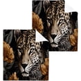 thumbnail image 1 of Tigers Flowers Washcloths Set of 2-12 x 12 inch Pure Cotton Wash Cloth Highly Absorbent and Soft Fingertip Towels Face Cloths for Bath, Spa Wash cloth, 1 of 7