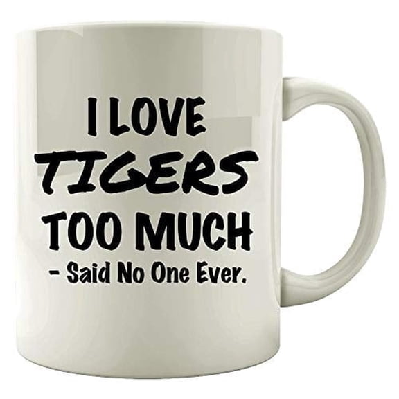 Tigers Gift Idea - I Love Tigers Too Much - Big cat Present - Siberian - Jungle Design - Colored Mug