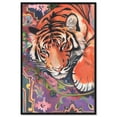 thumbnail image 1 of Tigers Journey Canvas Miami Inspired Art Prints by Art Remedy, Black Frame, 10" x 15", 1 of 1