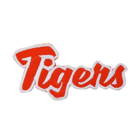 Tigers - Orange/White - Team Mascot - Words/Names - Iron on Applique/Embroidered Patch