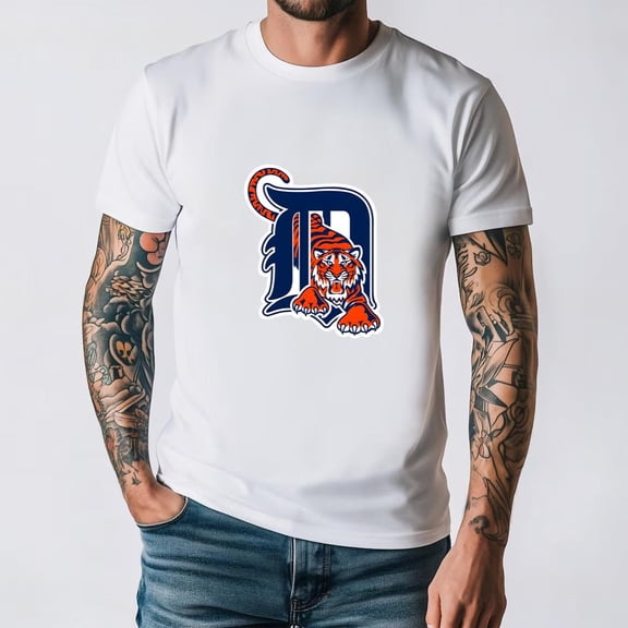 Tigers Retro Logo Vintage Baseball Sport Fan Classic Graphic Unisex T-Shirt, for men & women, up to size 5XL.
