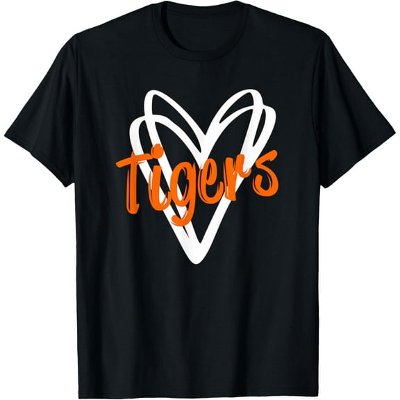 Tigers School Sports Fan Team Spirit Mascot Cute T-Shirt