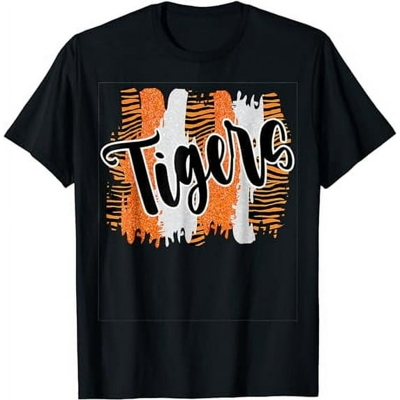 Tigers Swash School Spirit Orange Black Gifts T-Shirt