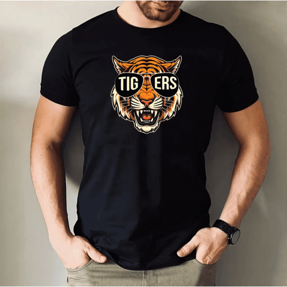 Tigers Vintage Sports Inspired Retro School Pride Graphic Unisex T-Shirt, up to size 5XL