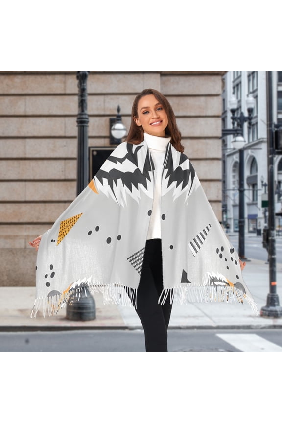 Tigers on Gray Winter Scarf for Women Fashion Warm Long Soft Blanket Scarves Gifts