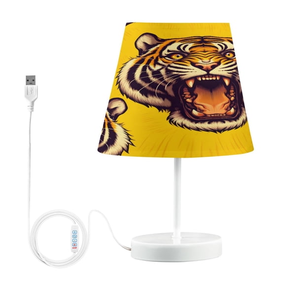 Tigers with Big Mouth Desk Lamp LED Table Nightstand Lamps with 3 Color Temperatures for Home Bedroom Living Room Decor 8x12
