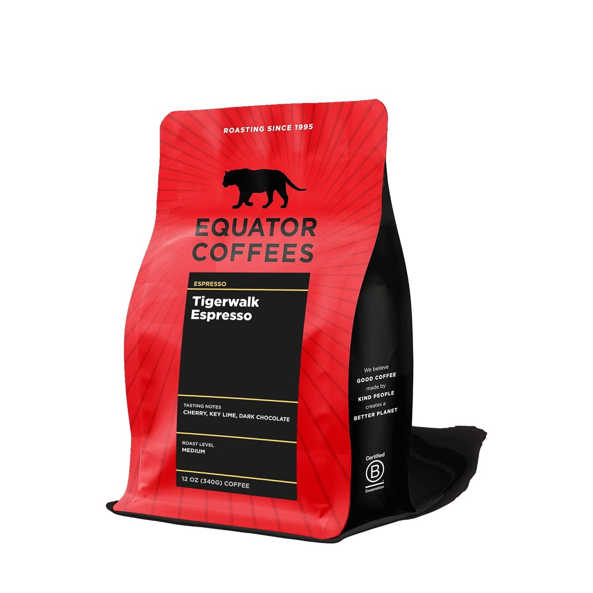 Tigerwalk Espresso - Roasted by Equator Coffees - Freshly Ground Coffee - 12 Ounce Bag