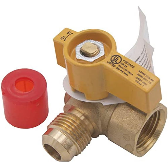 Tigfo Supply 0.5" Angle Gas Line Hose Connector Shut-Off Valve