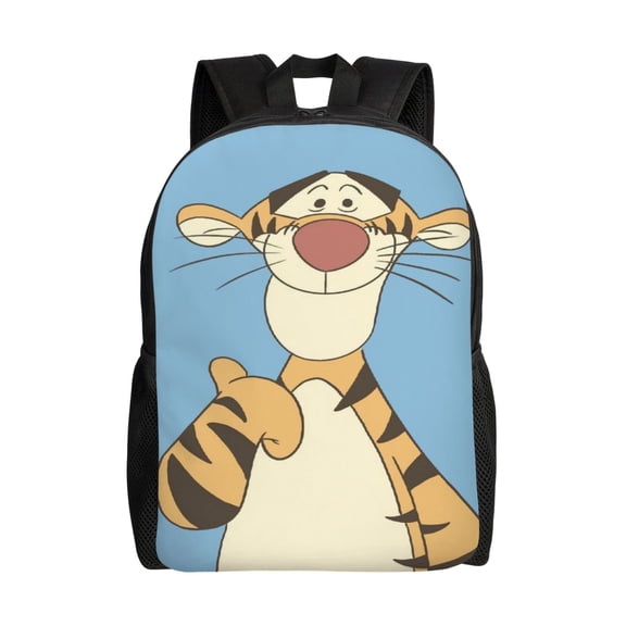 Tigger Cartoon Backpacks Lightweight Large Capacity Unisex Bookbag Anime Laptop Bag for Travel Hiking School