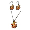 thumbnail image 1 of Tigger Cartoon Character Figure Metal Pendant Necklace And Earrings Set, 1 of 1