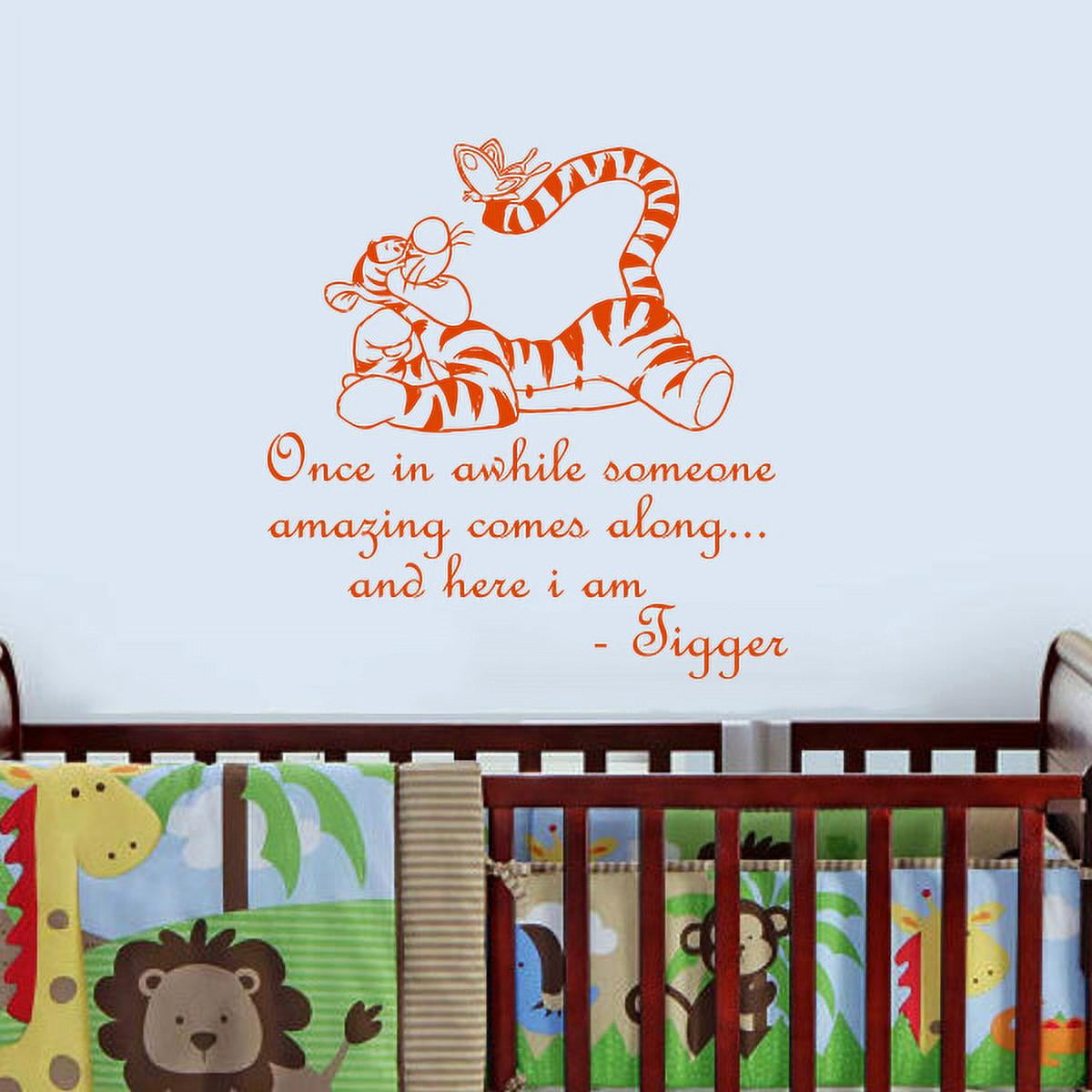 Tigger Wall Decals Quotes Winnie the Pooh Once in awhile someone