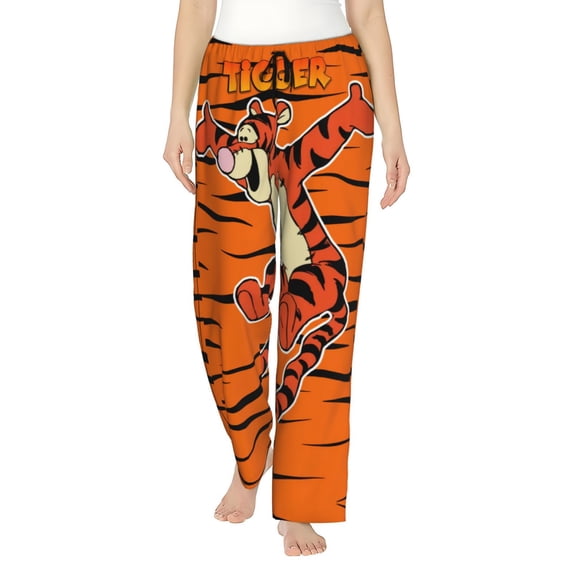 Tigger Women's Pajama Pants Comfy Casual Loose Sleep Bottoms Pants Drawstring Wide Leg Long Lounge Pants