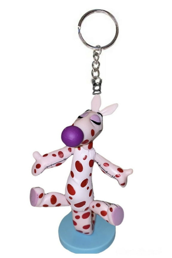 Tigger in Polka Dots PVC Key Ring Keychain Figure Figurine 3" Disney POOH Charm