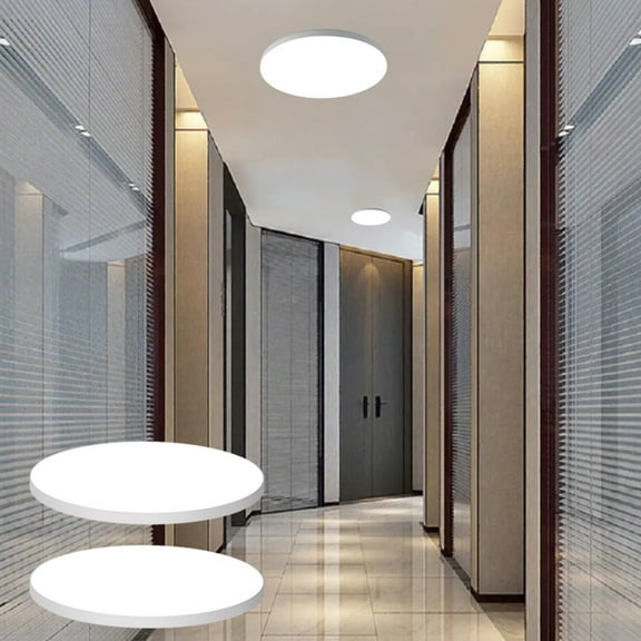 , Tight And Aviod Insect Recessed 9 Inch Ceiling Light (White Housing), 18W Bedroom Kitchen Mount LED Light Fixture, Acrylic, 2-Pack