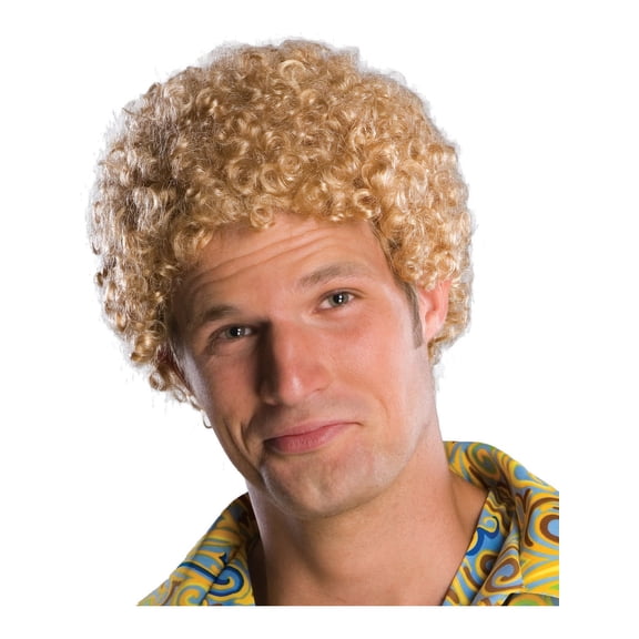 Rubies Blonde Disco Curls Costume Wig, for Adults