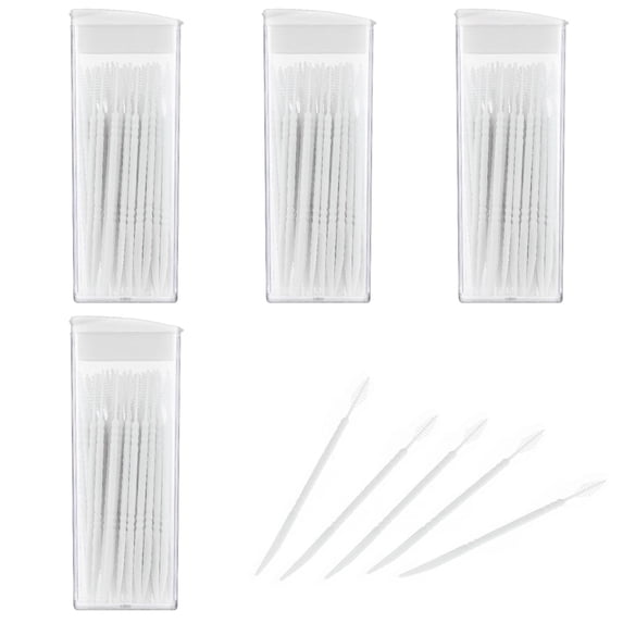 Tight - Interdental Brushes - Soft Bristled Dental Picks for Plaque Removal Health - Safe for Braces & Dental Devices, approximately50 Count (Pack of 4)