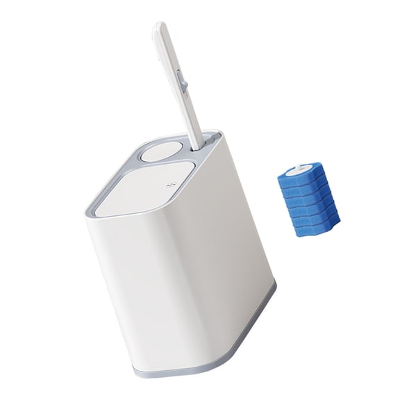 Tight Space Trash Bin With Smoothly Rolling Wheels Built In Brush For Corner Placement Household Bathroom Essential