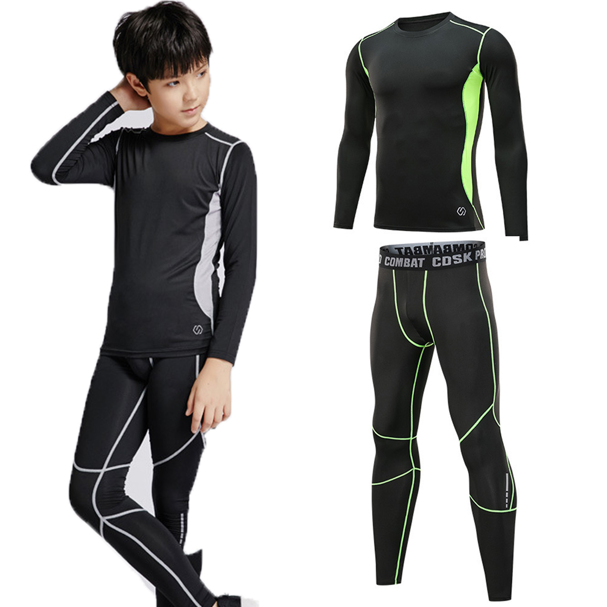 Tight Thermal suit for Children Compression Sports Suit Boys Sports