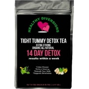 Tight Tummy Detox Tea for woman and men , Extra Strength results within a week reduce bloating Herbal Tea Bags with Body Detox and Colon cleanse, Wellness and Energy Support, 14 Tea Bags, 2.4oz