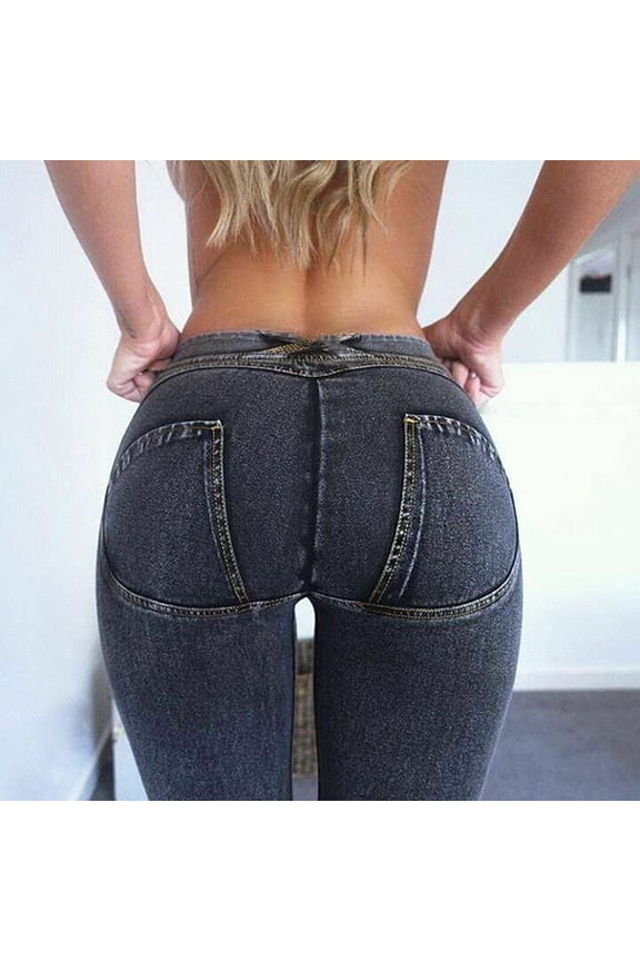 Tight-fitting hip-lift denim stretch yoga pants 1773656644944877