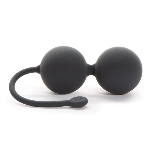 Fifty Shades of Grey Silicone Kegel Exercise Balls, Personal Wellness Trainer, Black, 70g
