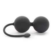 Fifty Shades of Grey Silicone Kegel Exercise Balls, Personal Wellness Trainer, Black, 70g