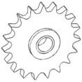 thumbnail image 1 of Tightener Sprocket fits Gleaner N6 L2 C R50 N5 R40 N7 E L M2 71128926, 1 of 1