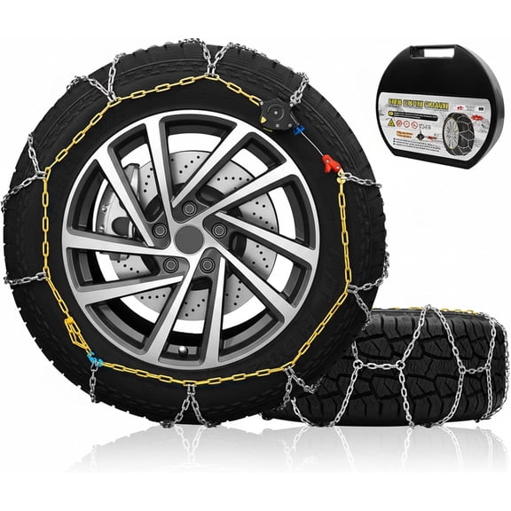 Tightening Chains for , SUV & Pickup - 1-Min Quick Install, Chains for & Ice Traction - Set of 2 (HKN130)