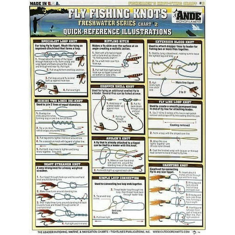 Tightline Publications Freshwater Fly Fishing Knots Chart #6