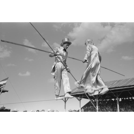 Tightrope Performers At 4-H Club Fair History (36 x 24)