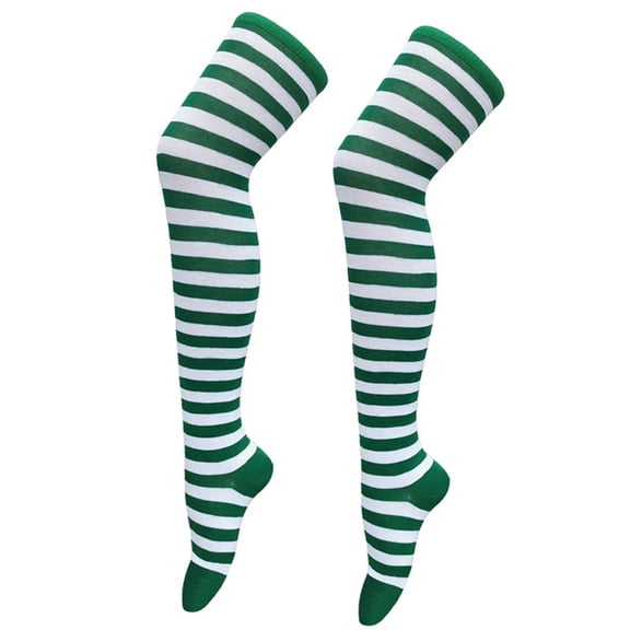 Tights Stockings for Women Socks Christmas High Long Over Knee Socks Party s Socks Knee High Long Striped 1 Pair Womens Socks