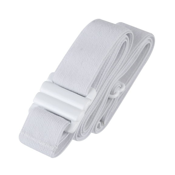 Tights Up: White Elastic Belt - Fully Adjustable Metal Free with Non- Slip Gel Back - FITS USA 00-16 - White Waist Belt