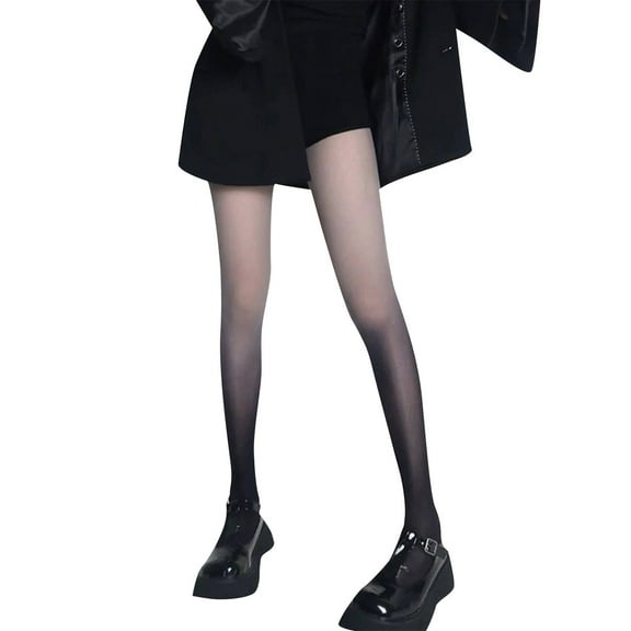 Tights for Women, Yigetop Women Pantyhose Women's Pantyhose Gradient Contrast Color High Elasticity Skinny Thin Soft Cosplay Performance Tights Long Socks Pantyhose for Women Grey One Size