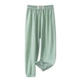 thumbnail image 1 of Tights for Girl Leggings Toddler Kids Baby Girls Fashion Cute Sweet Ice Silk Wide Leg Pants Trousers Pants Leggings Mint Green 6-7years, 1 of 4