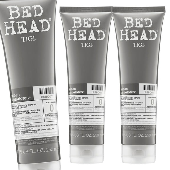 Tigi Bed Head Urban Antidote Scalp Reboot Shampoo, 8.45 oz - Pack of 3