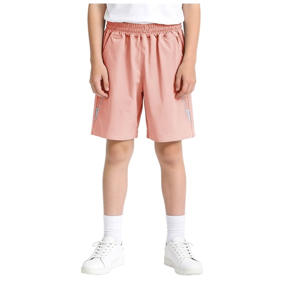 Tigivemen Athletic Shorts for Boys with Pockets Breathable Summer Gym Running Sweatshorts 13-14Y,Pink