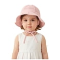 thumbnail image 1 of Tigivemen Baby Sun Hat Toddler Girls Fisherman Bucket Hats with Lace Bow Summer Outdoor Sunhats Pink Size 1-3 Years, 1 of 8