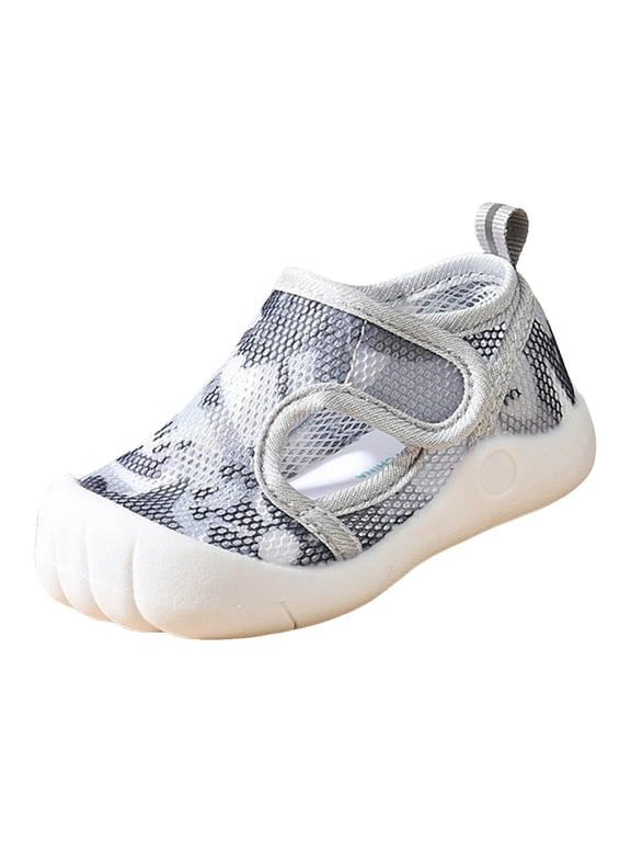 Baby Water Shoes Toddler Girls Sandals Beach Summer Shoe Infant Non Slip Walking Sneakers Grey Size 6.5