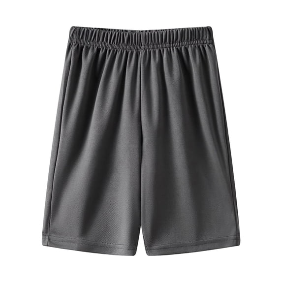 Tigivemen Boys Athletic Shorts Soccer Running Gym Shorts for Kids Teens Basketball Sweatshorts 4-5Y,Dark Gray