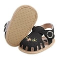thumbnail image 1 of Tigivemen Floral Summer Sandals for Infant Baby Wedding Dress Flat Shoes Girls Closed Toe Sandal Black Size 5, 1 of 5