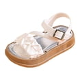 thumbnail image 1 of Tigivemen Girls Toddler Sandals Fashion Bow Summer Shoes for Little Kid with Adjustable Strap White Size 2, 1 of 4