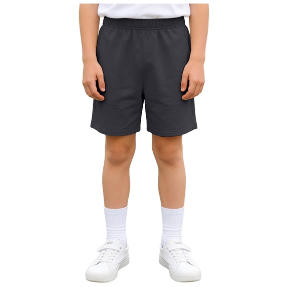 Tigivemen Gym Shorts for Boys Basketball Sweatshorts Casaual Summer Sports Shorts 6-7Y,Black