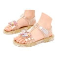 thumbnail image 1 of Tigivemen Jelly Sandals for Girls Toddler Summer Shoes Casual Water Beach Flat Sandals for Toddlers Gold Size 8, 1 of 9
